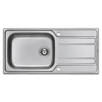 Athena Stainless Steel Sink & Drainer - 860mm x 500mm - Smooth Athena Stainless Steel Sink & Drainer - 860mm x 500mm - Smooth