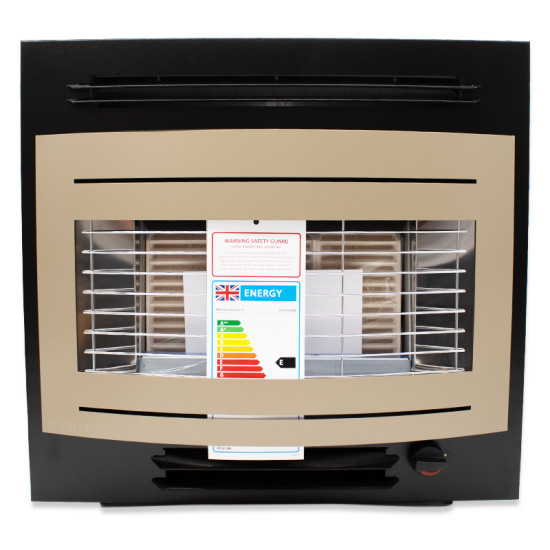 Widney Curvascape GL ECO LPG Gas Fire - Black / Gold - CS1EGLBG