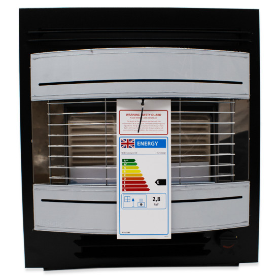 Widney Curvascape GP ECO LPG Gas Fire - Black / Stainless Steel - CS1EGPBSS