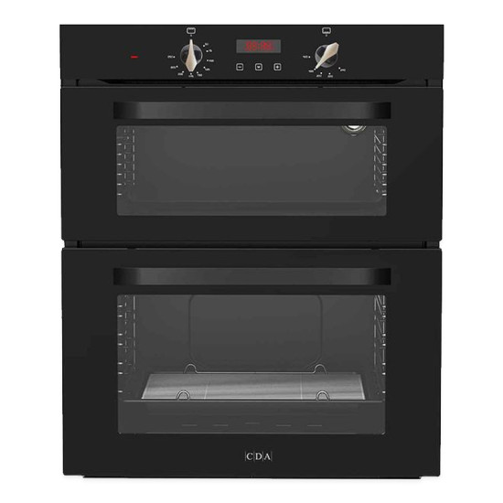 CDA Double LPG Gas Oven with Timer - Black - DG595BL