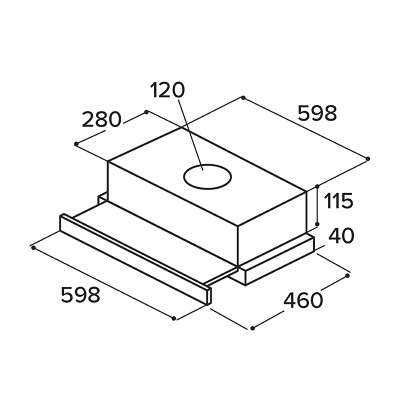 Matrix 60cm Stainless Steel Chimney Extractor - MXCH60SS