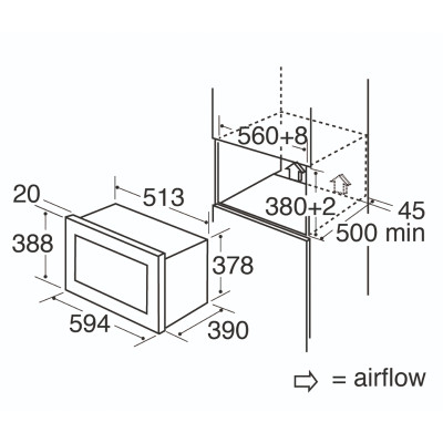 CDA 25L Integrated Microwave & Grill  - VM231SS