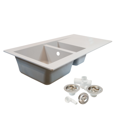 Platinum Resin Kitchen Sink 1.5 Bowl 1000mm x 500mm Granite Finish