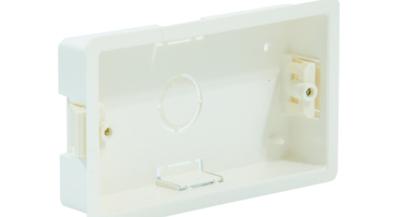 Double Cavity Back Box 25mm Cream