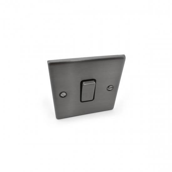 1 Gang 2 Way Light Switch Brushed Stainless Steel