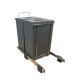 Pull Out Waste Bins 2x 24L Floor Mounted for Hinged Door