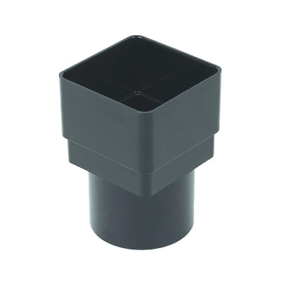 Square Line Gutter Downpipe Adaptor Anthracite