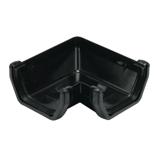 Square Line Gutter 114mm 90 Deg Angle Black