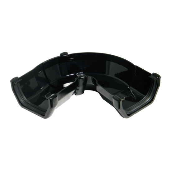 Square Line Gutter 114mm Adjustable Angle - Black