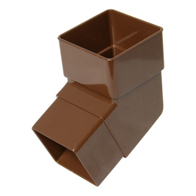 Square Line Gutter 65mm Square Pipe Offset Bend - 112.5 Degree Brown