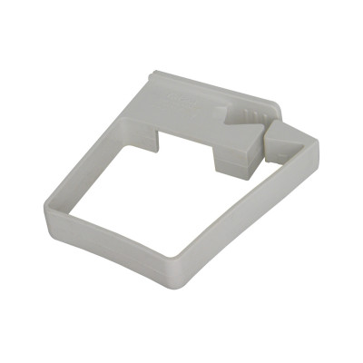 Square Line Gutter 65mm Square Pipe Clip Single Fix White