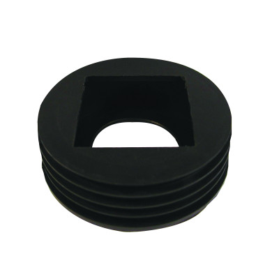 Floplast Universal Rainwater Adaptor 68mm Round / 65mm Square Black