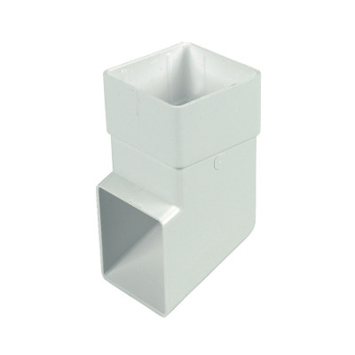 Square Line Gutter Downpipe Shoe White