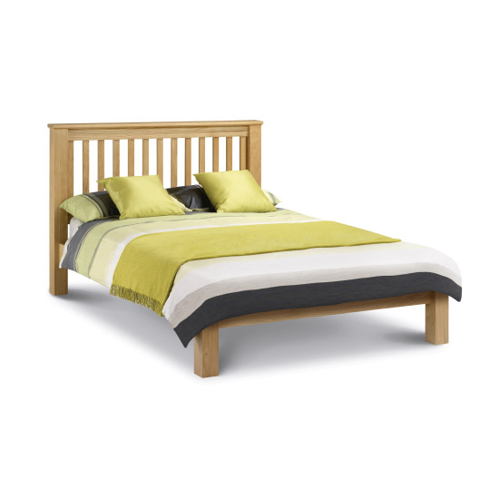 Amsterdam Oak Bed 150cm King Size with Low Foot End