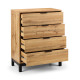 Bali Chest of 4 Drawers with Oak Finish 97 x 80cm