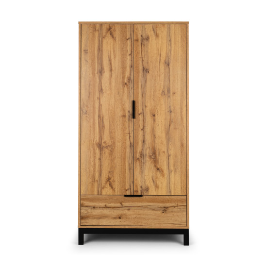 Bali 2 Door Wardrobe with Drawer 185 x 92cm
