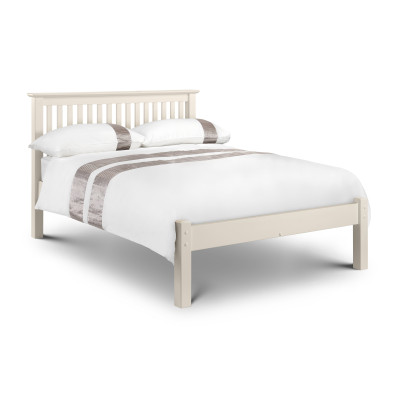 Barcelona Stone White Bed 120cm Small Double with Low Foot End
