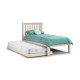 Barcelona Hideaway Stone White Bed 90cm Single with Guest Bed