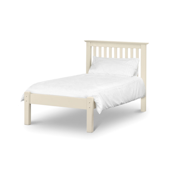 Barcelona Stone White Bed 90cm Single with Low Foot End