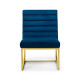 Bellagio Chair Blue Velvet Fabric on Gold Frame