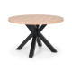 Berwick Round Table Oak Top & Black Legs