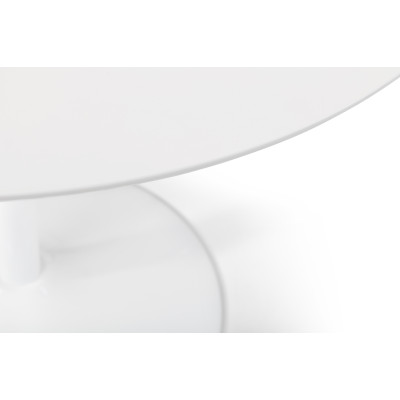 Blanco Round Table White Metal Pedestal Base