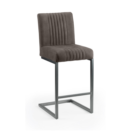 Brooklyn Dining Chair Charcoal Grey Suade & Gunmetal Frame
