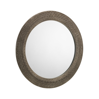 Cadence Round Pewter Wall Mirror 800mm
