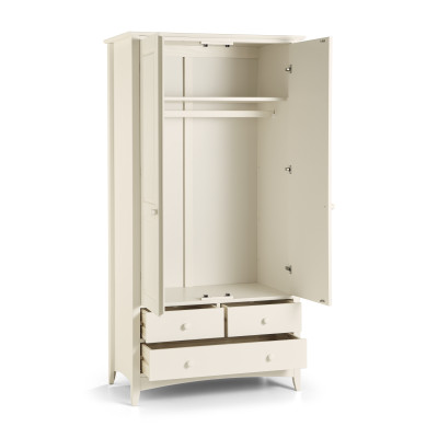 Cameo Combination Wardrobe with 3 Drawers Stone White