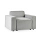 Pair of Arms for Lago Combination Sofa - Grey Linen