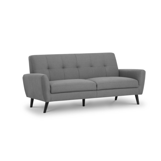 Monza 3 Seater Sofa in Grey Fabric