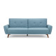Monza Sofa Bed Retro Style Blue Linen Fabric