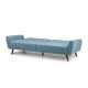 Monza Sofa Bed Retro Style Blue Linen Fabric