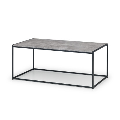 Staten Coffee Table Concrete Effect on Black Frame