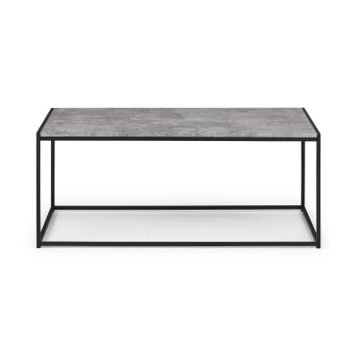 Staten Coffee Table Concrete Effect on Black Frame
