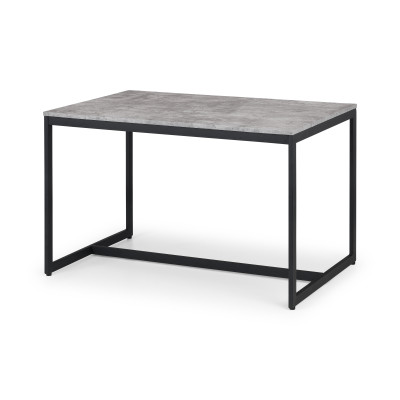 Staten Dining Table Concrete Effect on Black Frame