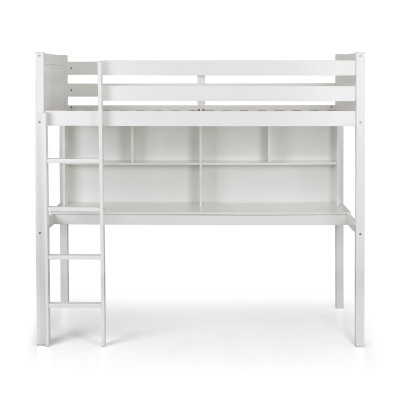 Titan High Sleeper, Desk Shelves & Storage Surf White Lacquer