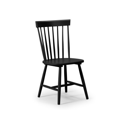 Torino Black Chair Retro Style Tapered Legs