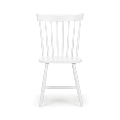 Torino White Chair Retro Style Tapered Legs