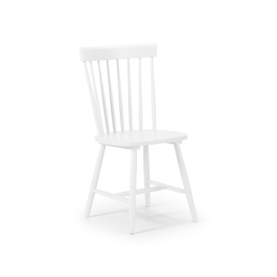 Torino White Chair Retro Style Tapered Legs