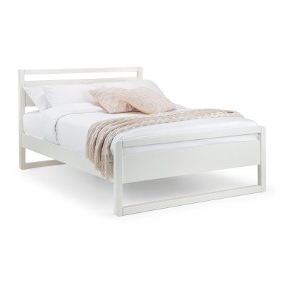 Venice Double Bed with Surf White Lacquered Finish 135cm