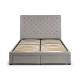 Wilton Deep Buttoned 4 Drawer Bed 180cm Super King Grey Linen Fabric