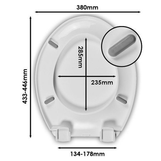 Sapphire White Toilet Seat