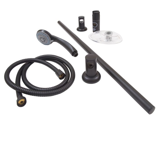 Riser Rail Shower Kit Black