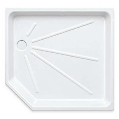 Shower Tray Insert with Cut-Off Corner - White - PC1328B