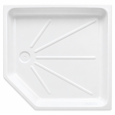Shower Tray Insert with Cut-Off Corner - White - PC1638B