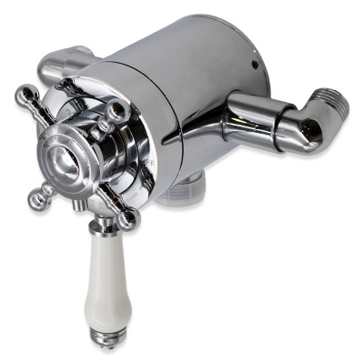 Retro Thermostatic Shower Mixer - Chrome