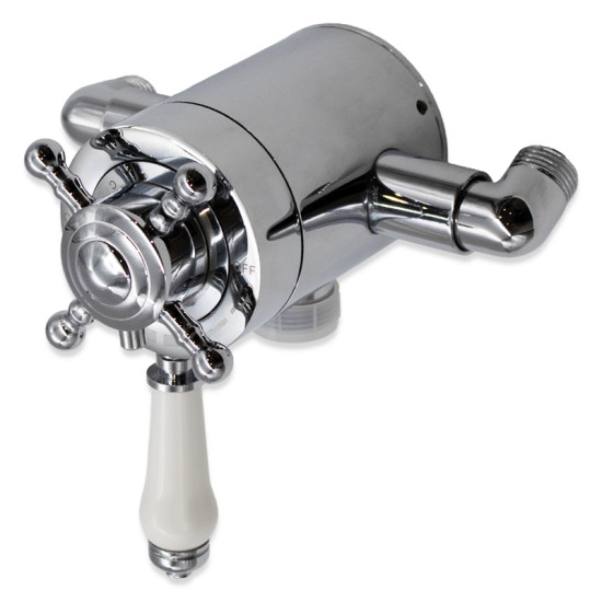 Retro Thermostatic Shower Mixer - Chrome