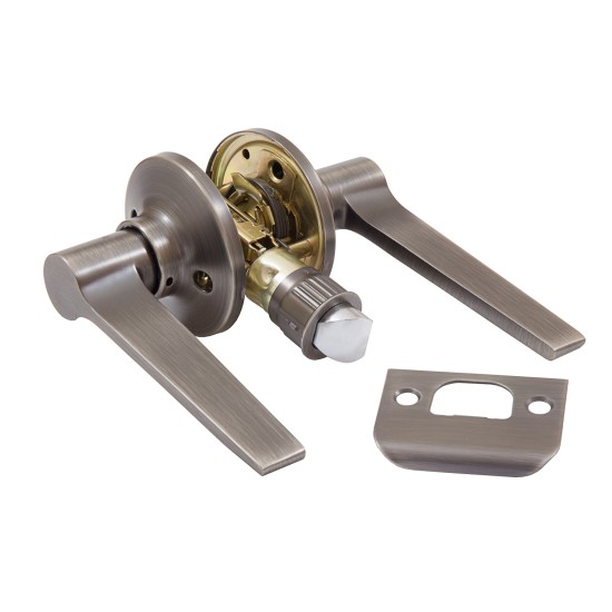 Tapered Bar Passage Door Handle Pewter