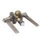 Tapered Bar Privacy Lock Door Handle Pewter